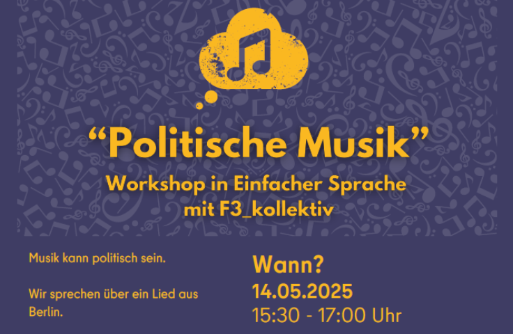 „Politische Musik“ – Workshop in Einfacher Sprache